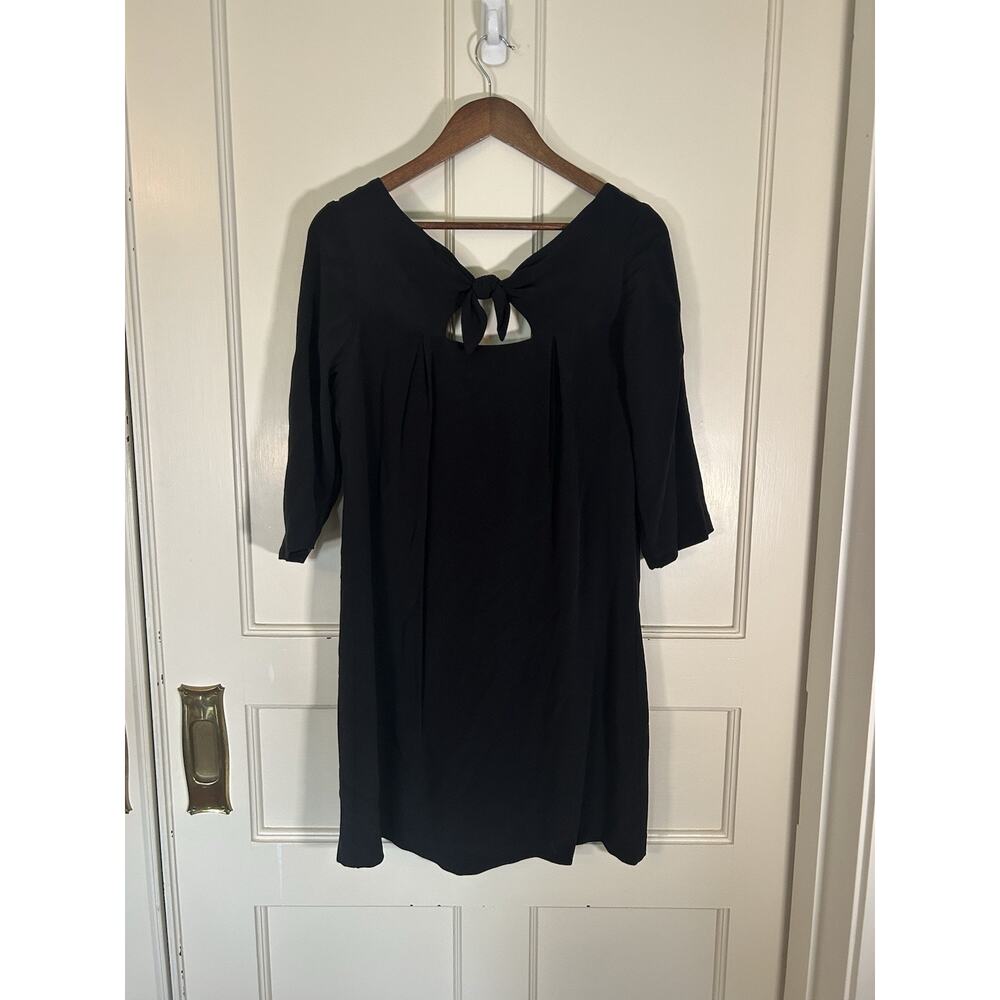 Trina Turk Silk Sheath Dress Womens Size 10 Black Classic Elegant Party